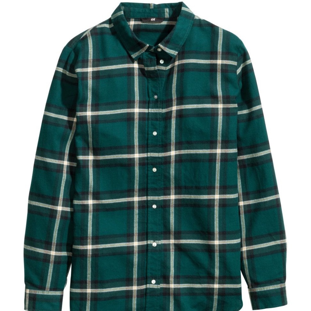 H&M Lux Green Flannel